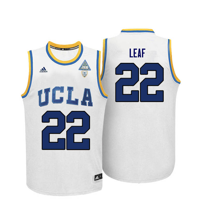 Men UCLA Bruins #22 T.J. Leaf College Basketball Jerseys-White - Click Image to Close